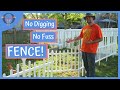 No Dig Fence! Easy Install Vinyl Garden Fencing From Zippity Outdoor