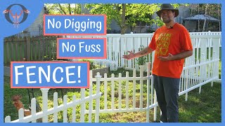 No Dig Fence! Easy Install Vinyl Garden Fencing From Zippity Outdoor