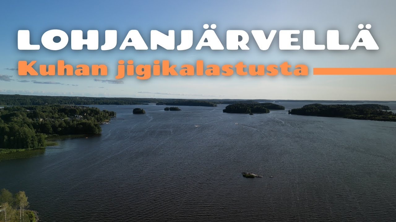 Kuhan jigikalastusta järvellä [ Jigikalassa Lohjanjärvellä ]