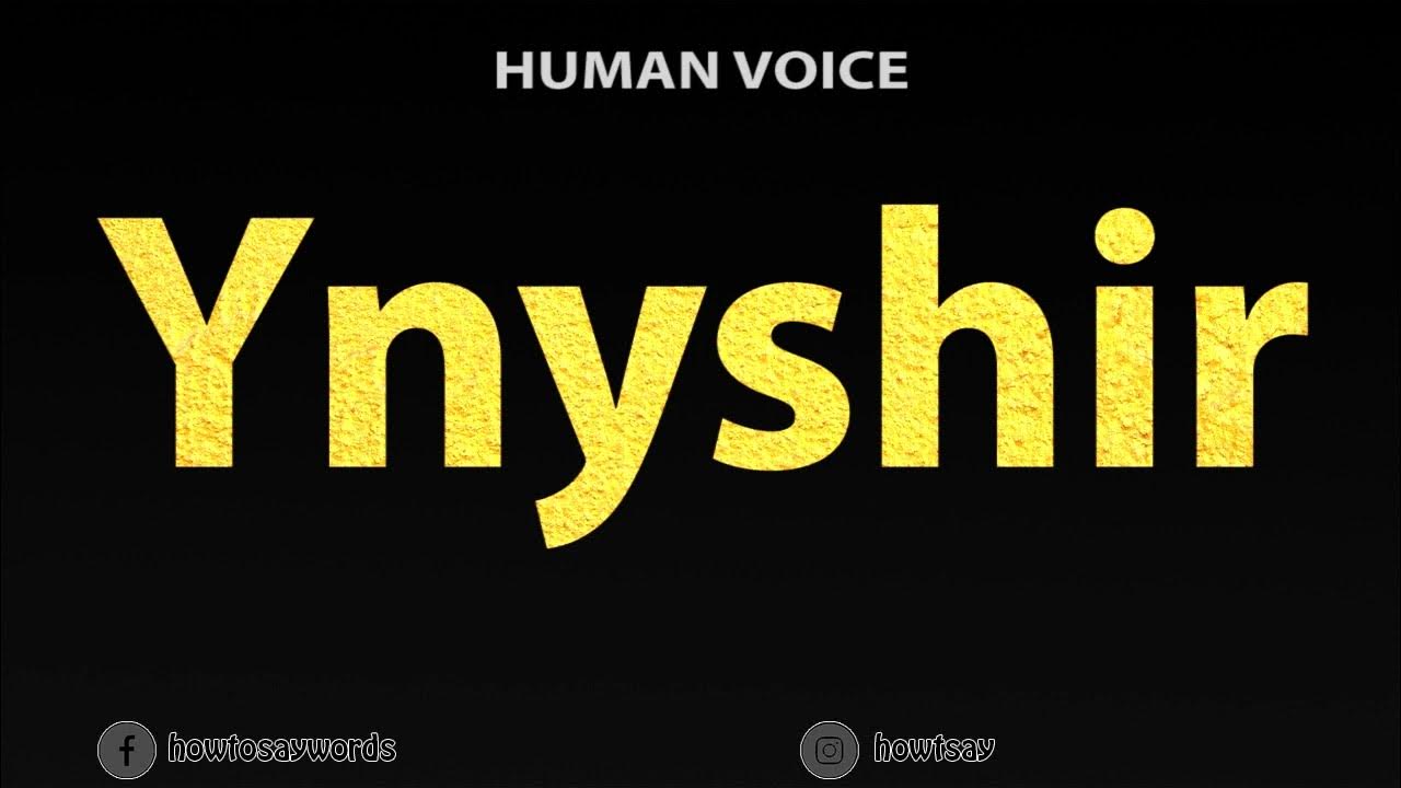 How To Pronounce Ynyshir YouTube