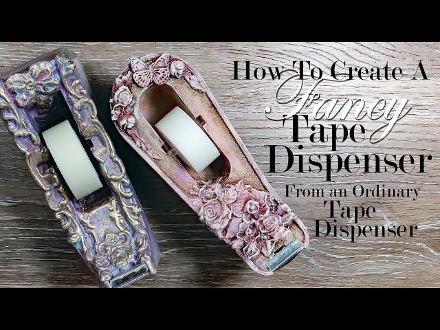 Crayon Tape Dispenser , Glitter Tape Dispenser, Personalized Tape Dispenser  