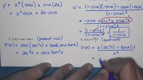 AP Calculus AB Derivatives of Trigonometric Functions Video