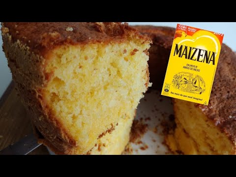 Bolo de trigo com maizena, simples e muito fofinho! Receita por