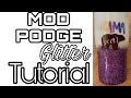 MAMA BEAR GLITTER MOD PODGE DESIGN| TUTORIAL FOR BEGINNERS