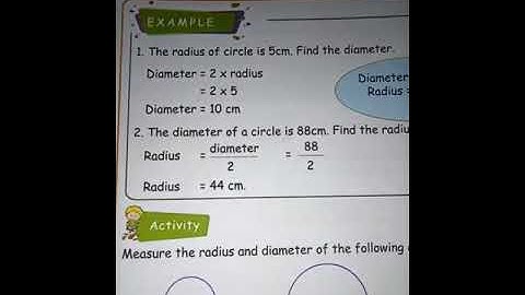 4std Maths Term1 Find the Diameter& Radius