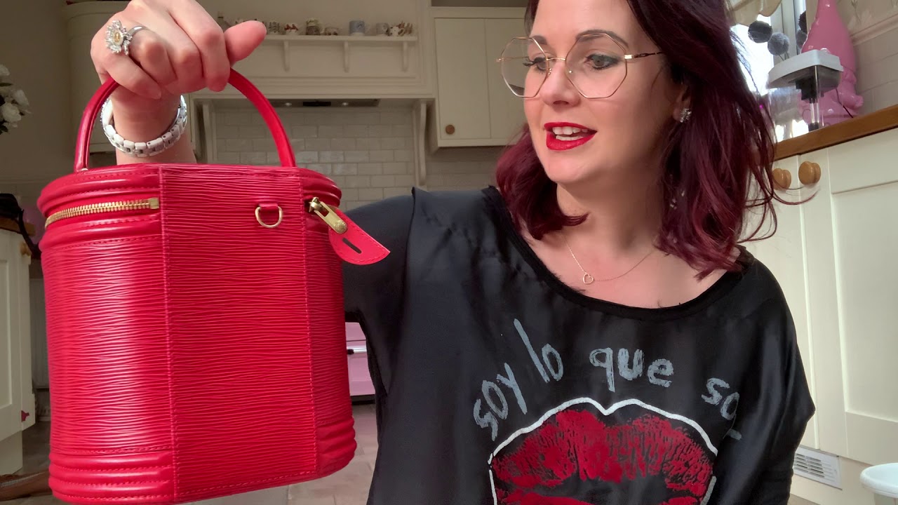 Authentic Louis Vuitton Cannes Red Epi vanity bag