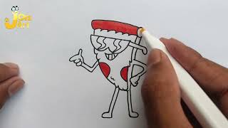 How to Draw Pizza Steve | #Drawingpizza #drawing #drawings