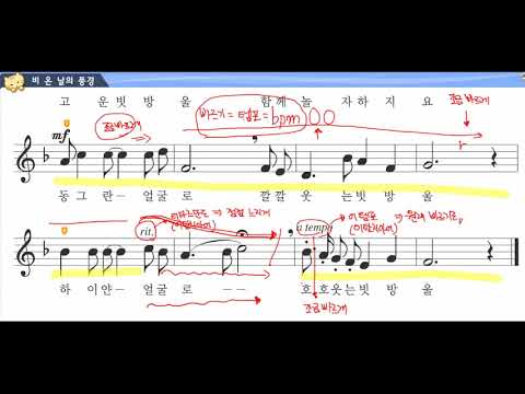 음악3 빠르기말의 기호 알아보기 노래 부르기동영상
