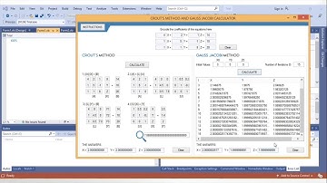 Visual Basic - Crout