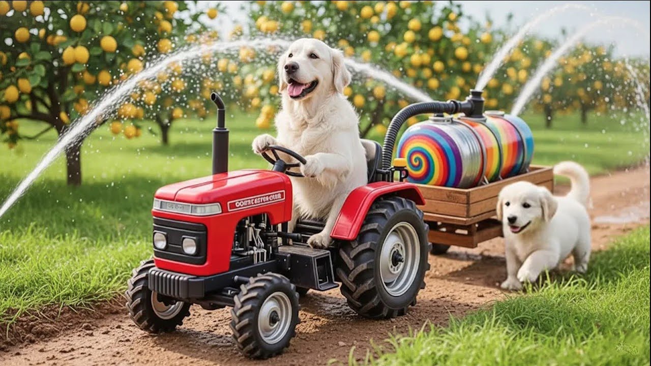 🐶 Papa Dog Harvests Lemon to Earn Money and Buy a Soccer Ball ⚽ for His Puppy to Play With Friends