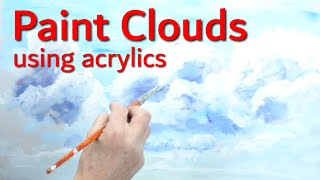 Paint a Cloudy Sky using Acrylics