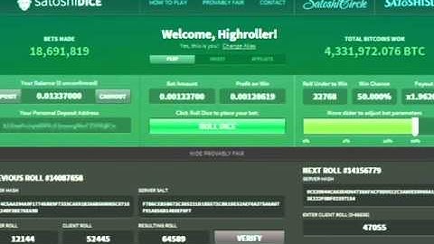 FREE Satoshi Dice Bot  - Martingale System - High Win %