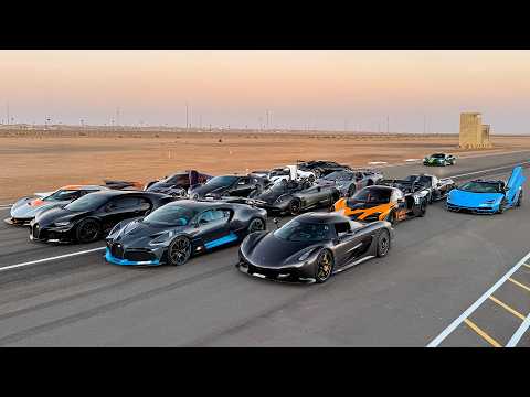 Hypercars DRAG Racing - GMA T50, Divo, Jesko Absolut, Centenario, Chiron Super Sport, Valkyrie