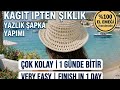 Plaj Şıklığı: K&acirc;ğıt İpten Yazlık Şapka Yapılışı 👒 | DIY Paper Yarn Summer Hat Tutorial