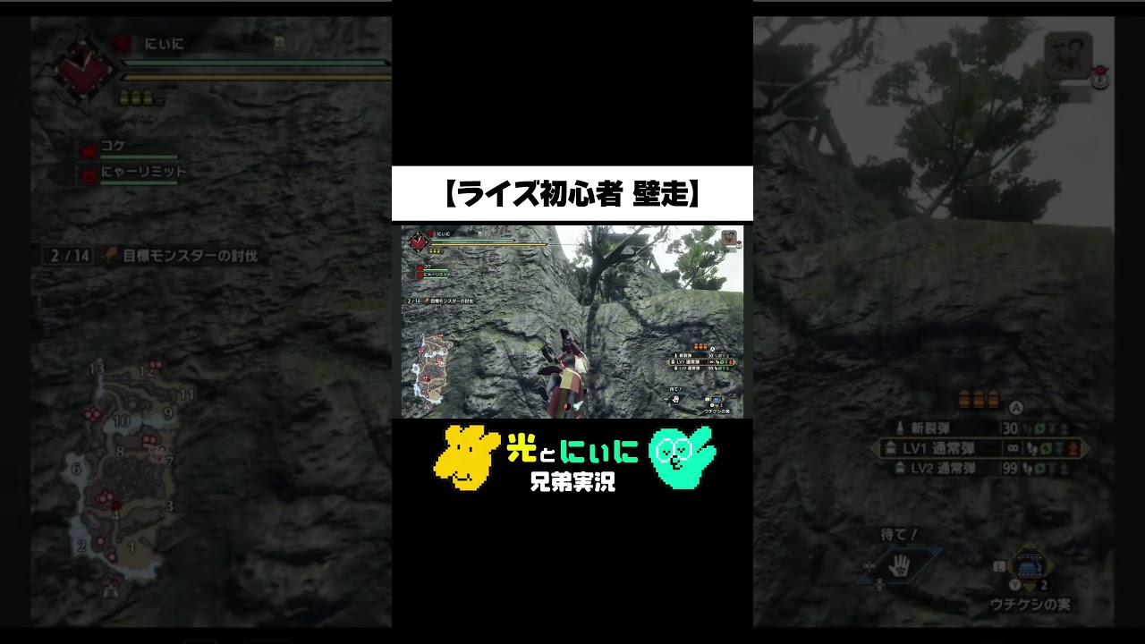 【ライズ初心者🔰 壁走】 #モンスターハンターライズ #ゲーム実況 #光とにぃに #live #gaming #monsterhunter #モンハン #モンハンライズ #shorts