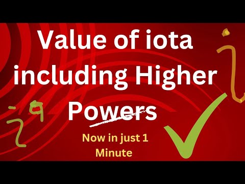 iota | value of iota ( i ) |Higher powers of iota| Math Tips| How to ...