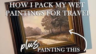 How I Pack Wet Oil Paintings for Travel + Painting a Fall Landscape | Echoes of Old screenshot 1