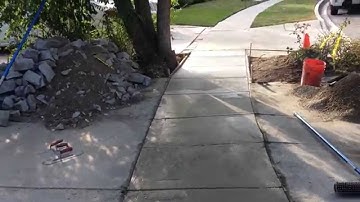 Poured Sidewalk walkway with expansion joints 2500 PSI mix by Shafran