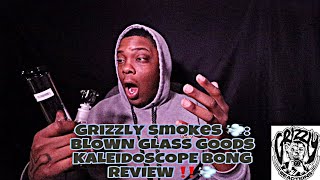 Grizzly Smokes 💨: BLOWN GLASS GOODS KALEIDOSCOPE BONG REVIEW ‼️💨