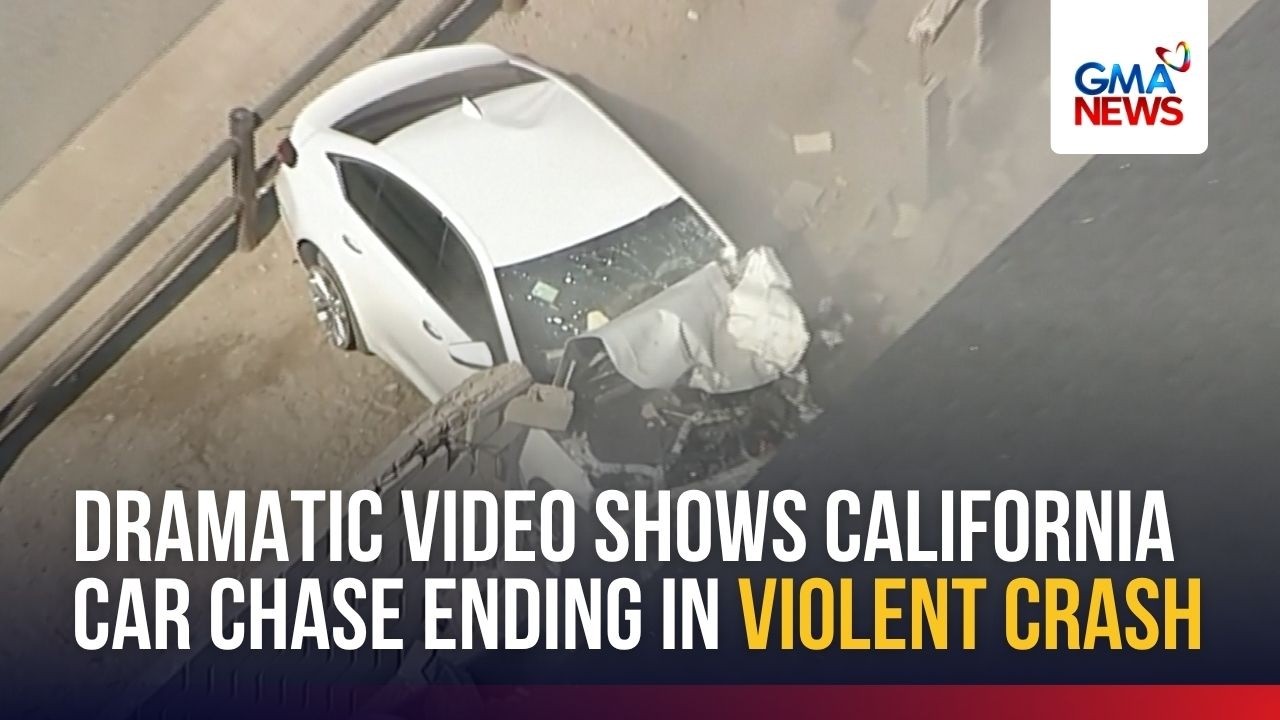 Dramatic video shows California car chase ending in violent crash | GMA ...