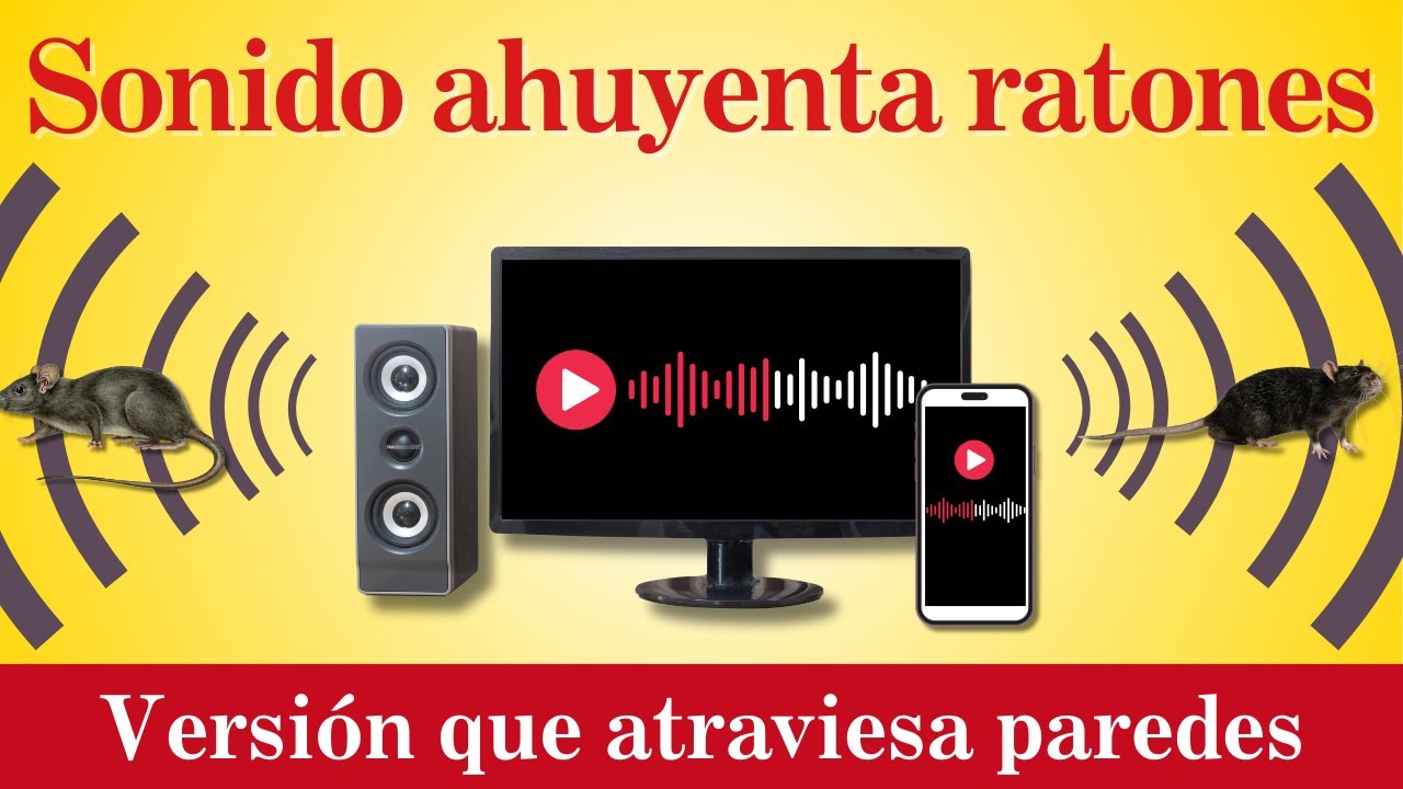 Sonido para ahuyentar ratas y ratones | Ultrasonido repelente que atraviesa paredes | 2 Horas