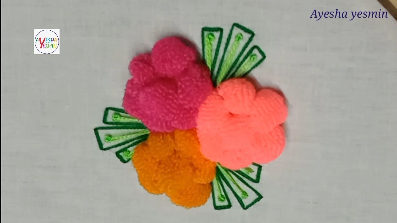 "Amazing flower design with new tricks,easy hand embroidery flower