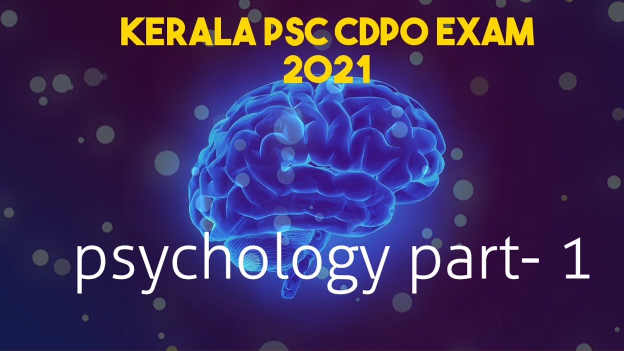 kerala PSC CDPO exam 2021 psychology part- 1