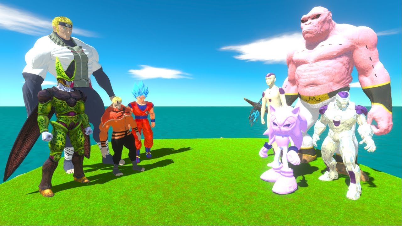Evolution Majin Buu + Frieza vs Naruto + Goku + Yondaime - ARBS