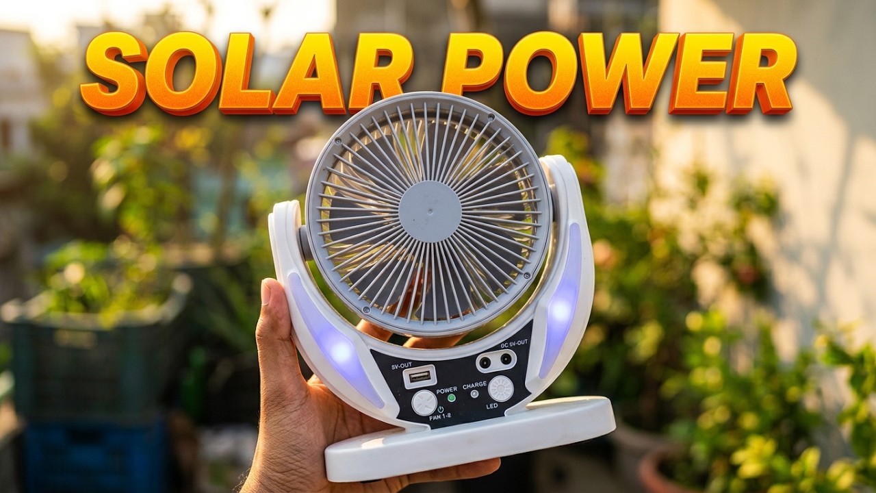 Rechargeable 4 in 1 Solar Fan Brand New