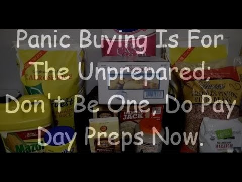 Food Shortage or Not; It's Just Smart To Have Food Put Away; Do A Pay Day Prep For Your Family Today