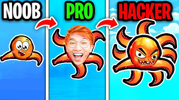 NOOB vs PRO vs HACKER In OCTOGEDDON!? (ALL LEVELS!)