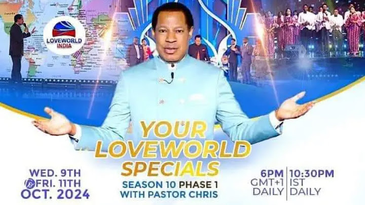 LIVE: YOUR LOVEWORLD SPECIALS WITH PASTOR CHRIS | SEASON 10 PHASE 1 DAY 1 | OCTOBER 9th 2024