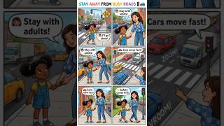 🚦 Stay Away from Busy Roads | Kids Safety Tips #shorts #kids #safety