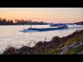 Beautiful Sunset View and Sounds at Rhine River in Germany 2020