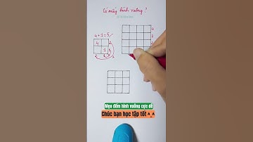 Mẹo đếm hình vuông nhanh và chính xác #kienthucthuvi #toán #hocgioitoan