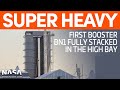 SpaceX Boca Chica: Super Heavy Booster BN1 Stacked