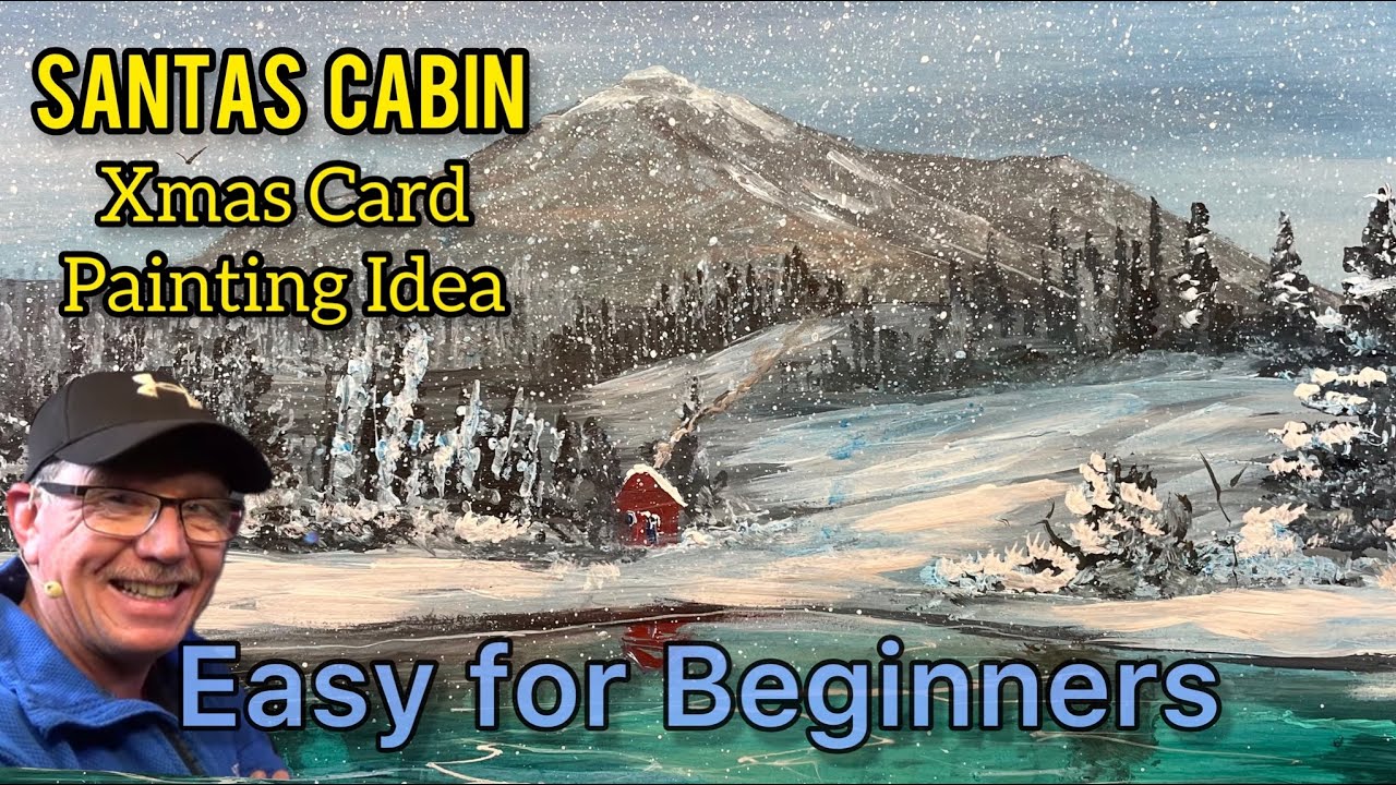 How to Paint an Acrylic Christmas Card The Perfect Gift Idea! YouTube
