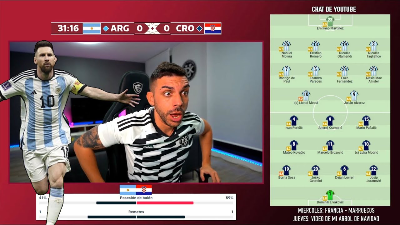 REACCIÓN DE DjMaRiiO A LOS GOLES DE ARGENTINA VS CROACIA | QATAR 2022