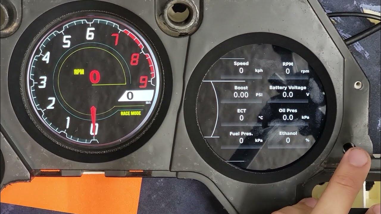 rx7 digital cluster software demo YouTube