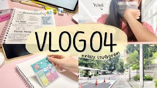 VLOG 04 | เรียนออนไซต์แล้วว !! ไปมอ,จดสรุป 🚌🗒 | nnlazy.studygram