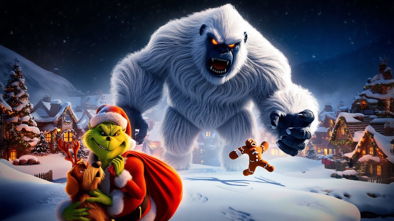 Epic White Kong Battle | The Grinch's Festive Fail 🎅❄️ 🍪  |  White Kong vs Grinch & Gingerbread Man