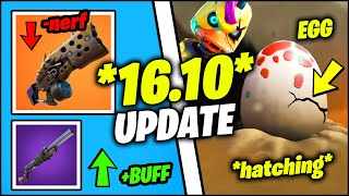 *NEW* Fortnite 16.10 Update - The EGG is HATCHING (FNAF), HUGE Shotgun NERF & Crafting Changes!!