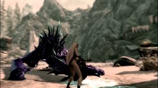 Skyrim: Luka Megurine kills a Frost Dragon wearing the Aetherium Scale/Red Sonja Armor @sailorenlil