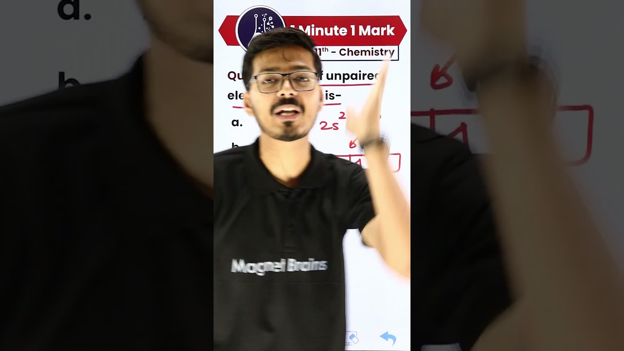 Number of Unpaired Electrons in N² is - One Minute One Mark💡Class 11 Chemistry 