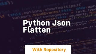 python json flatten