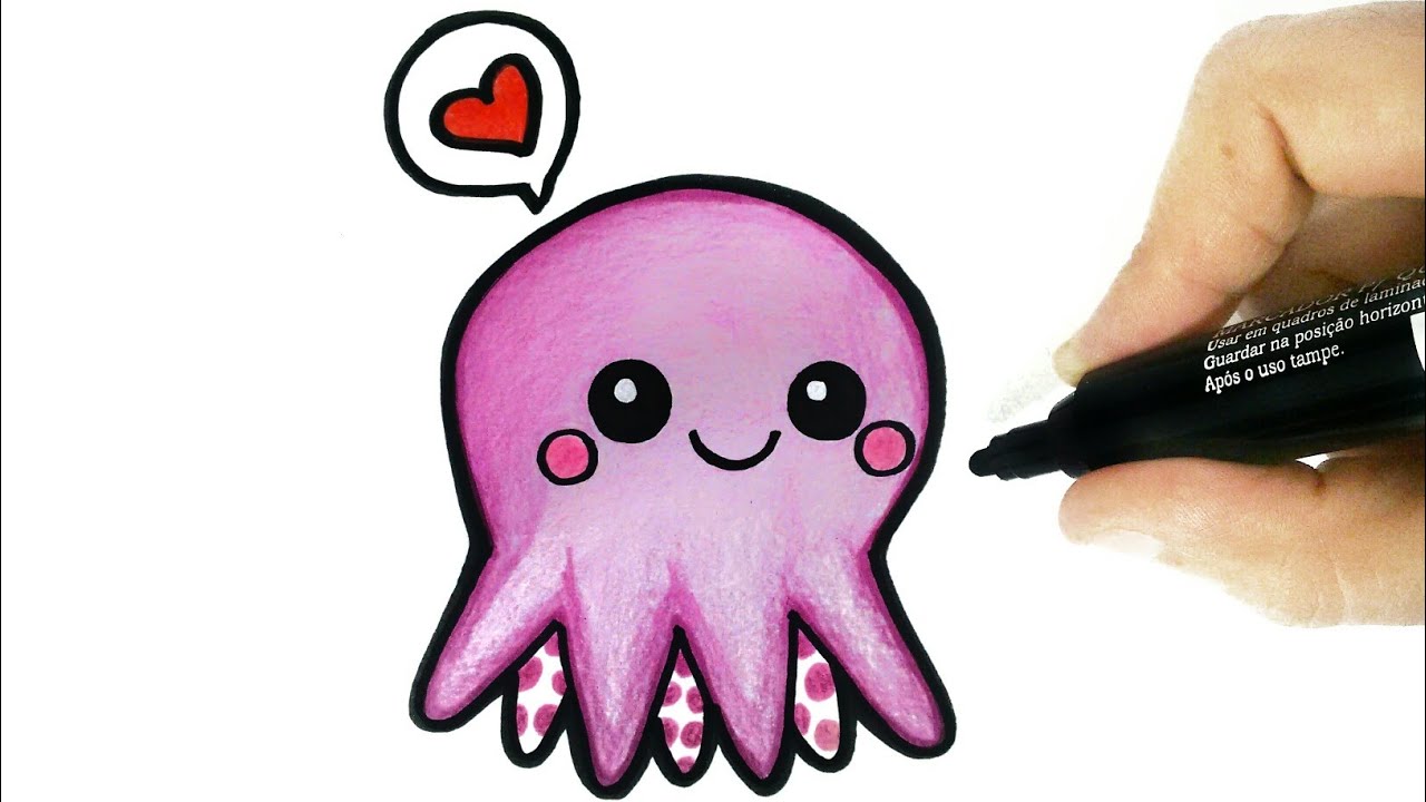 How To Draw A Cute Octopus