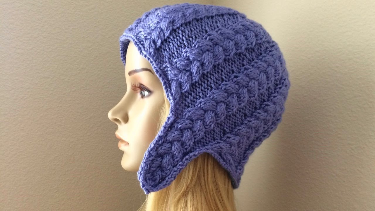 knit flap hat