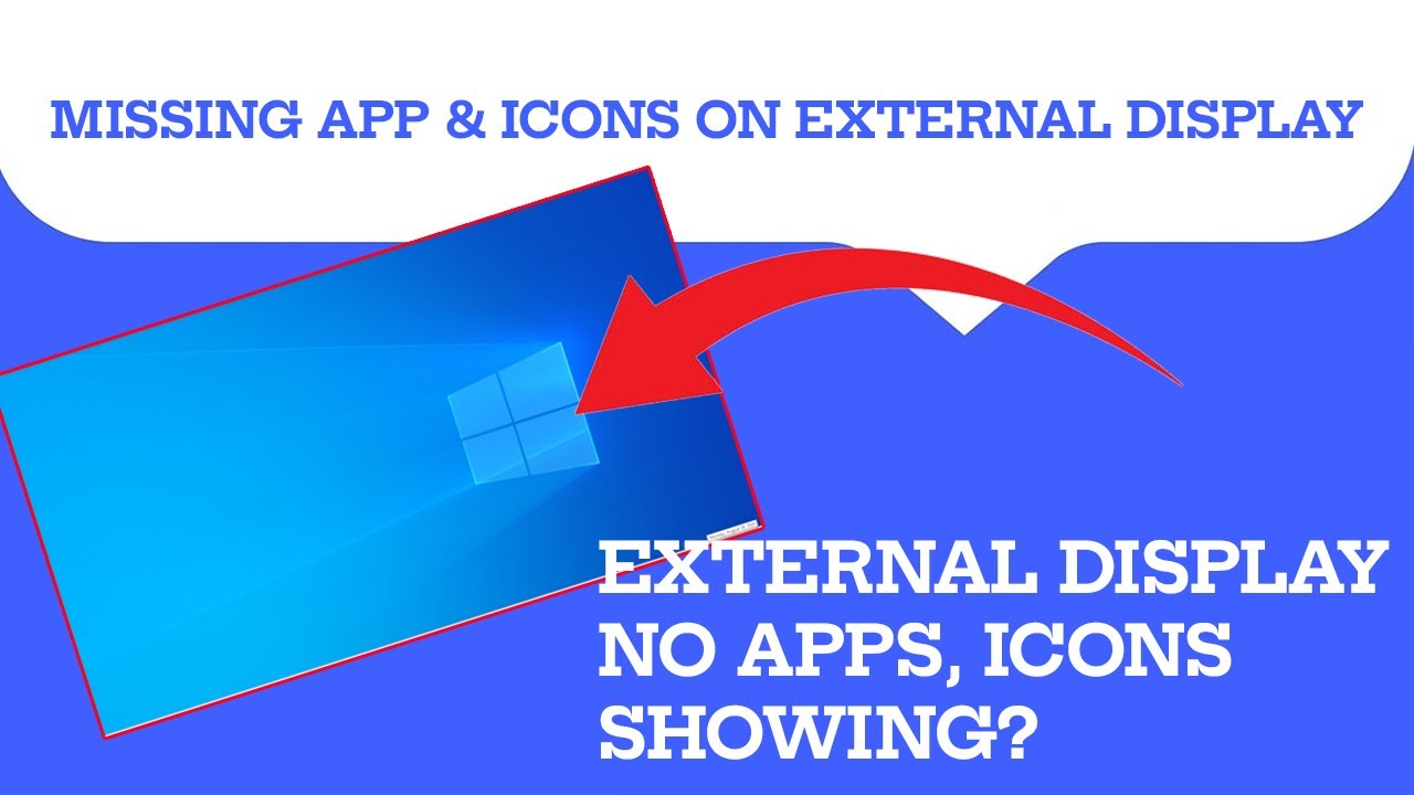 Function Key External Monitor Icon Solution For: No app and icons showing on the external Display - YouTube