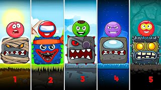 Fusion Battle: Red Ball, Om Nom, Emoji, Raccoon, Goomba, SpongeBob Boss