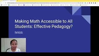 Famous Making Math Accessible to All Students: Effective Pedagogy? by Bina Kachwalla Wealth